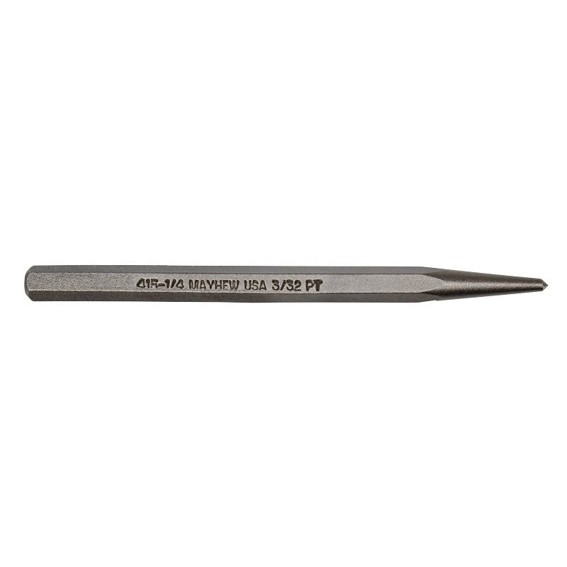 Pro 74102 Center Punch, 1/4 in Tip, 4 in L, Hex Shank