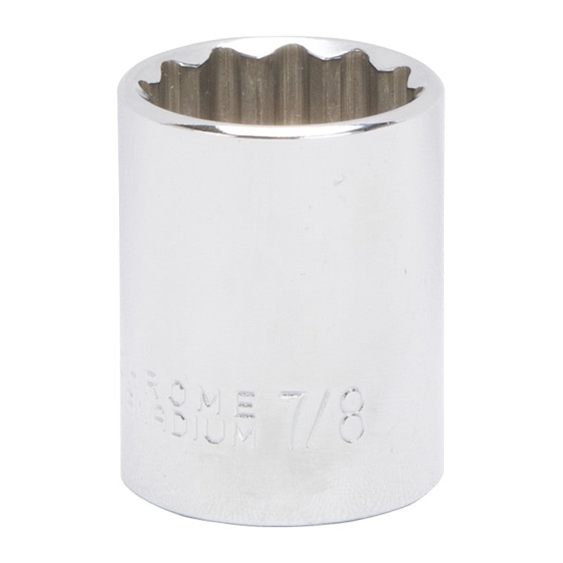 Vulcan MT6517445 Drive Socket, 7/8 in Socket, 1/2 in Drive, 12-Point, Chrome Vanadium Steel, Chrome