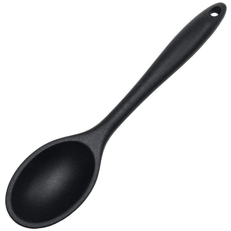 Chef Craft Premium Series 13630 Basting Spoon, 11 in OAL, Silicone/Steel, Black