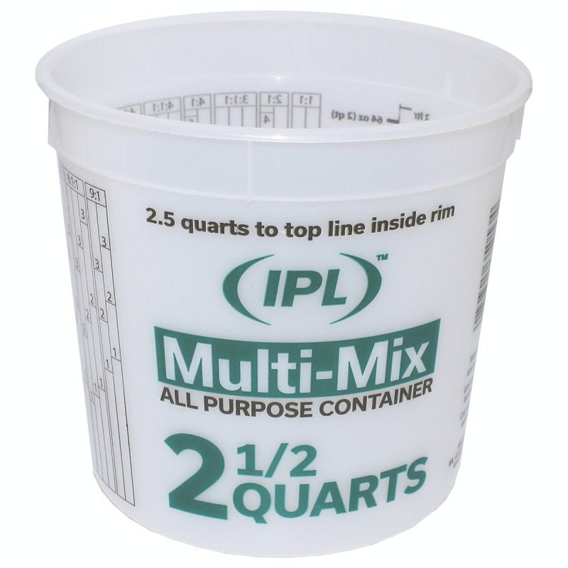 Leaktite #5M3 Multi-Mix Container, 2-1/2 qt, HDPE, Clear