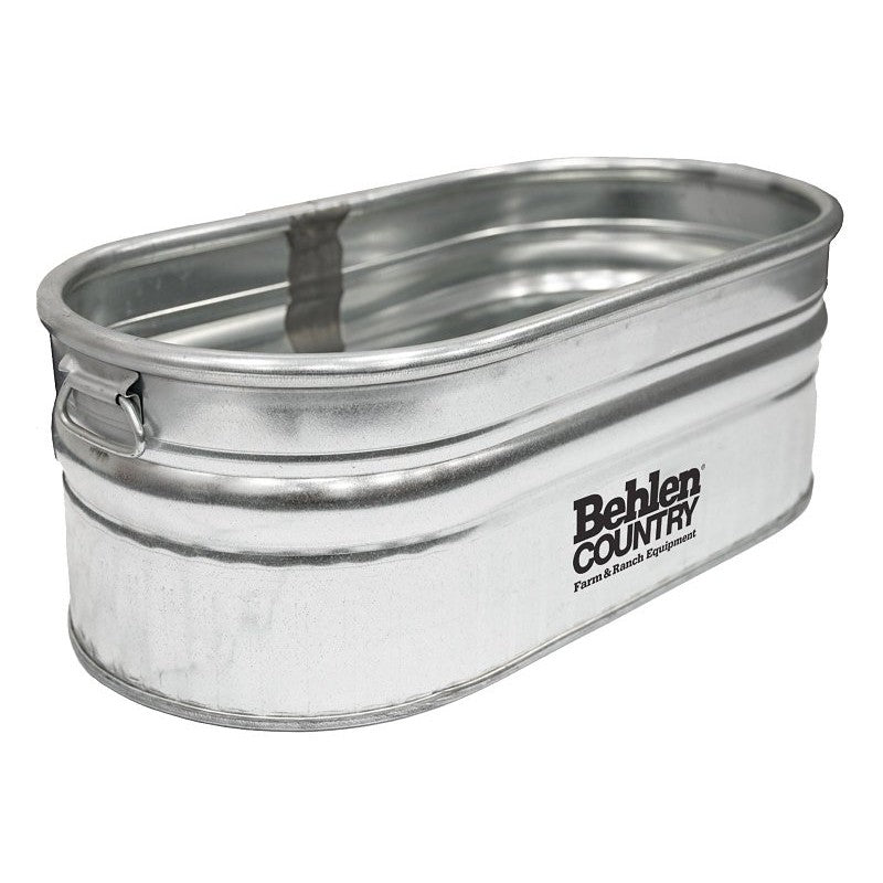 Behlen Country 50140068 Shallow Utility Tank with Handle, 28 gal, Steel, Galvanized