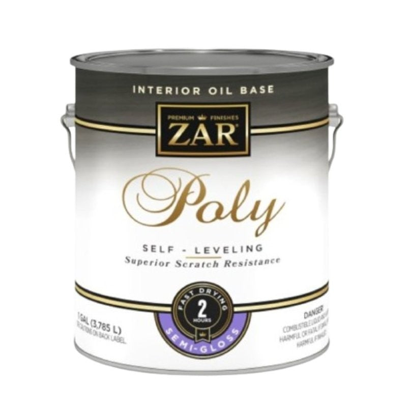 ZAR 33013 Polyurethane, Semi-Gloss, Liquid, Clear, 1 gal, Can (Pack of 2)