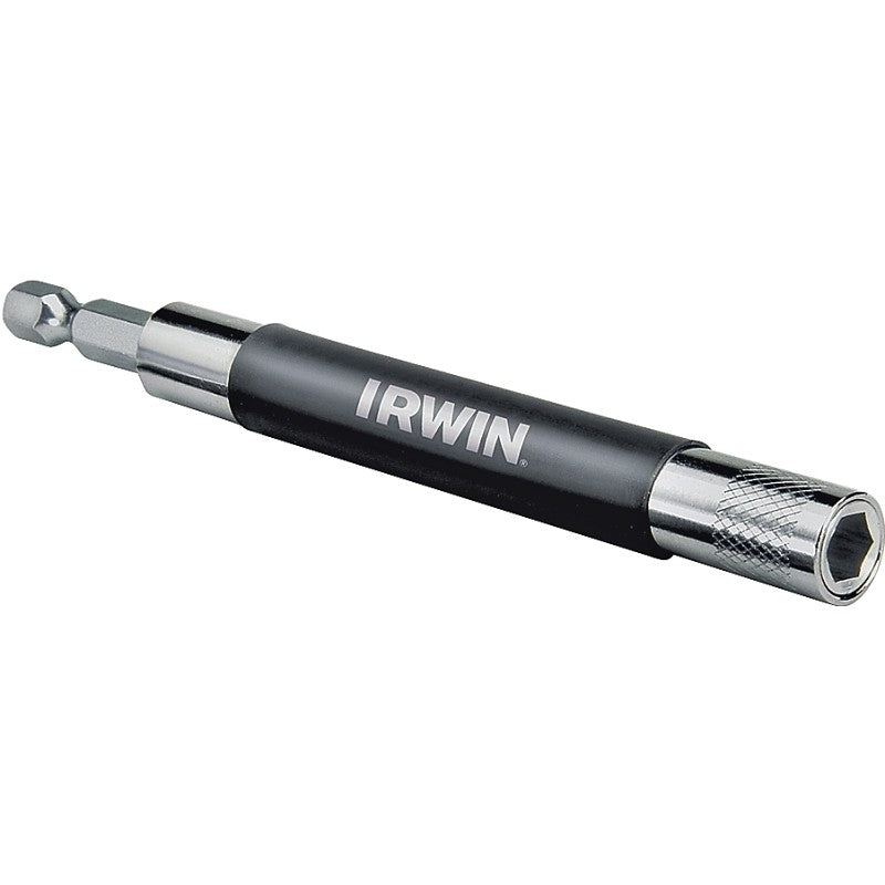 Irwin 3555531C Series Screw with Retracting Sleeve, 4-11/16 to 7-3/8 in L, 1/4 in Drive, Hex Drive, 1/4 in Shank, Steel