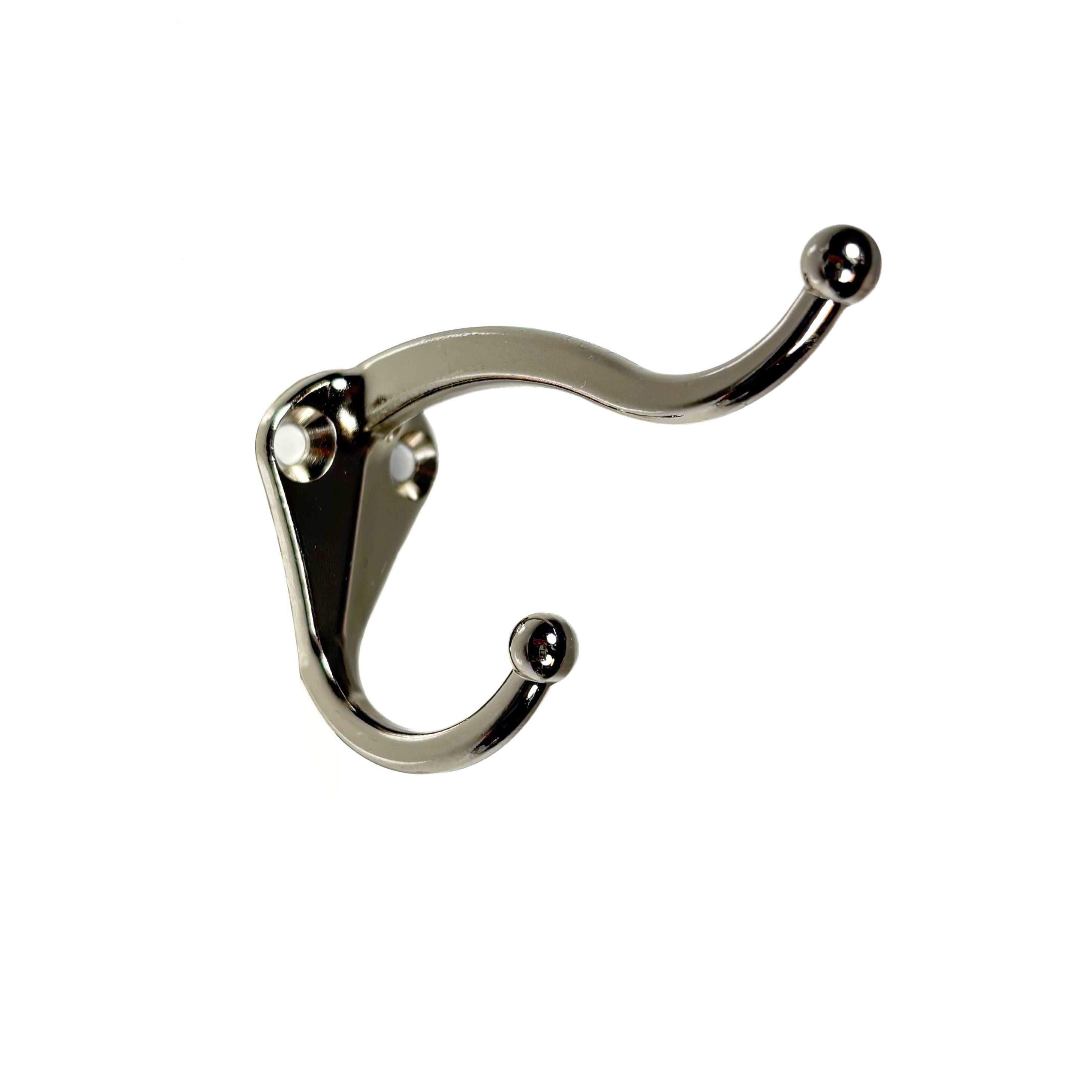 Ball End Coat And Hat Hooks Chrome 2 Pack