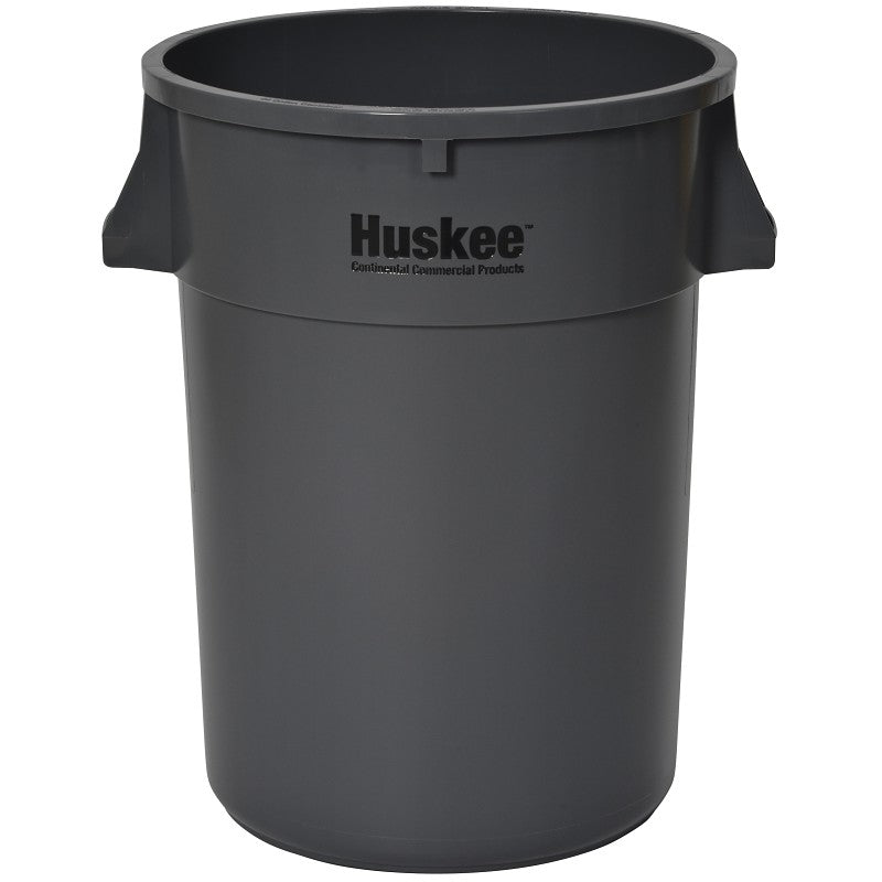 Continental Commercial 4444GY Trash Receptacle, 44 gal, Plastic, Gray