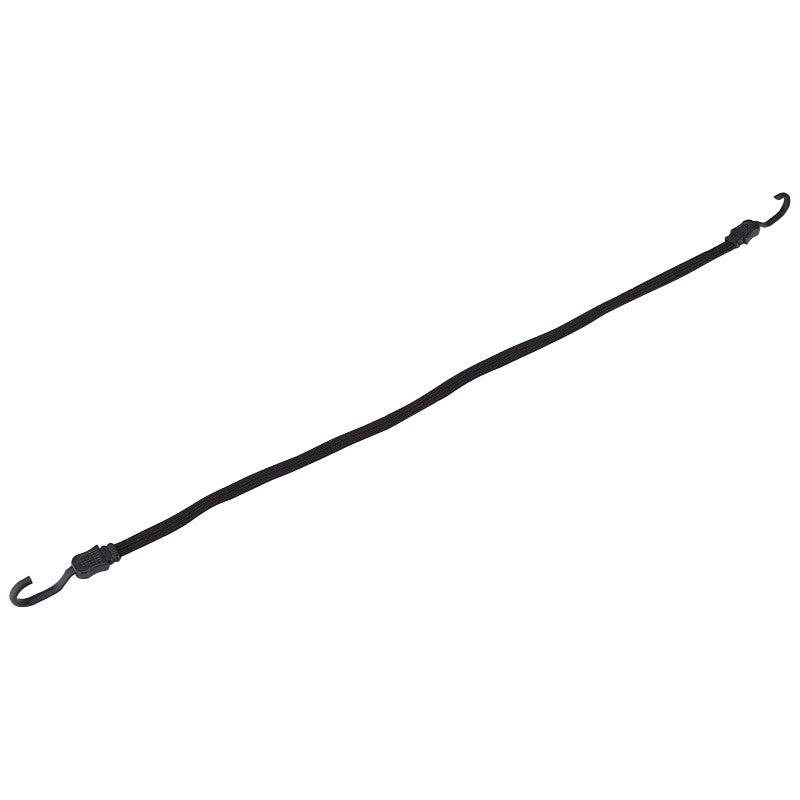 ProSource FH92106-5 Stretch Cord, 17 mm Dia, 40 in L, Polypropylene, Black, Hook End (Pack of 10)