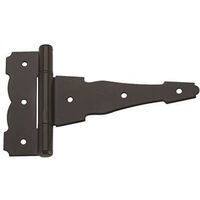 Decorative Heavy Duty T Hinges 6 Inch Black 2 Pack