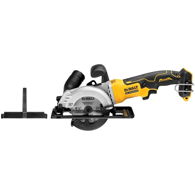 DEWALT DCS571B Circular Saw, Tool Only, 20 V, 4-1/2 in Dia Blade, 45, 90 deg Bevel