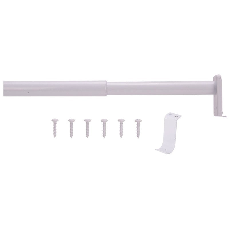 ProSource 21015PHX-PS Adjustable Closet Rod, 72 to 96 in L, Steel