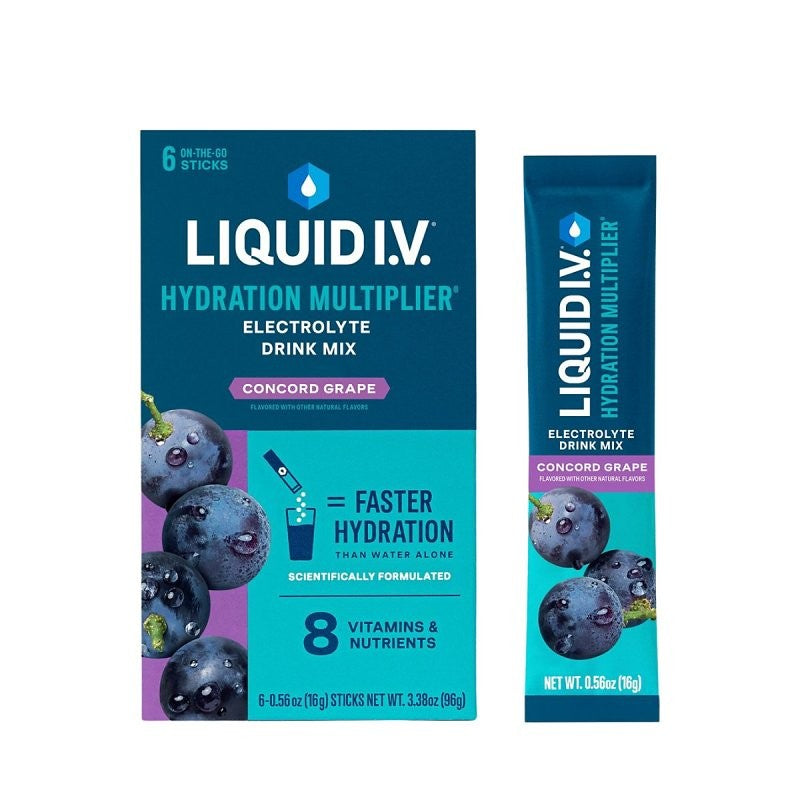 Liquid I.V. LVM6020 Drink Mix, Concord Grape (Pack of 12)