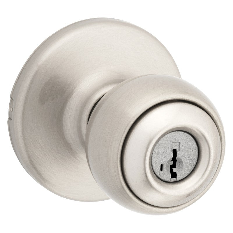 Kwikset 400P156ALRCSK3BX Keyed Entry Knob, Satin Nickel (Pack of 3)