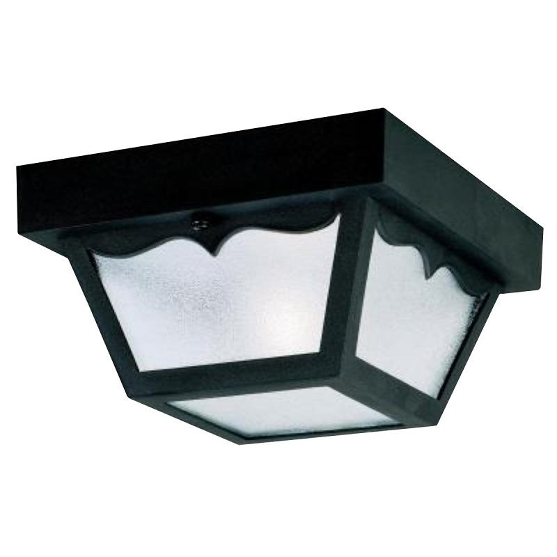 Westinghouse 6682200 Flush Mount Fixture, 120 V, 1-Lamp, Incandescent, LED Lamp, Polypropylene Fixture, Black Fixture