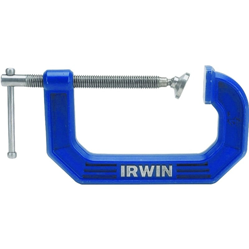 Irwin 225106 C-Clamp, 900 lb Clamping, 6 in Max Opening Size, 3-1/2 in D Throat, Steel Body, Blue Body