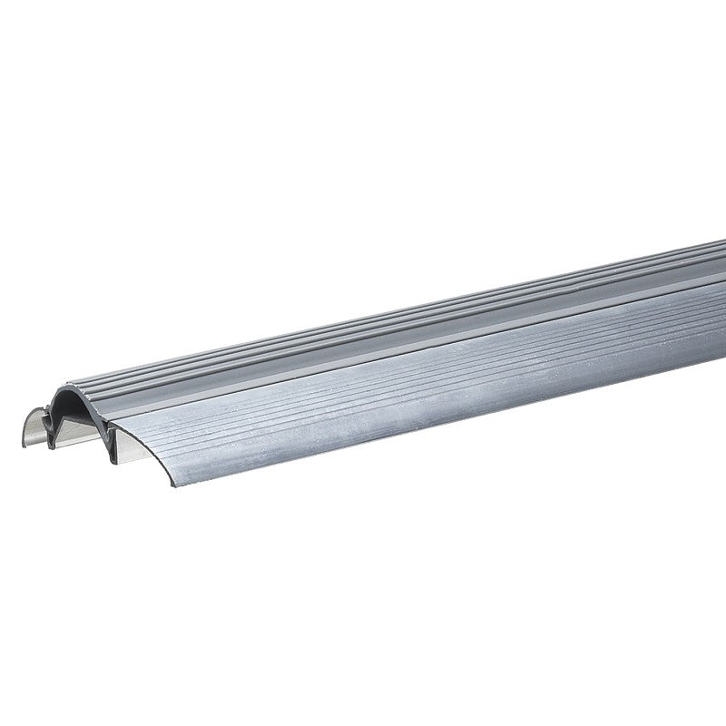 Frost King ST26A Series Top Threshold, 3/4 in H, 36 in L, 3 in W, Aluminum/Vinyl, Silver