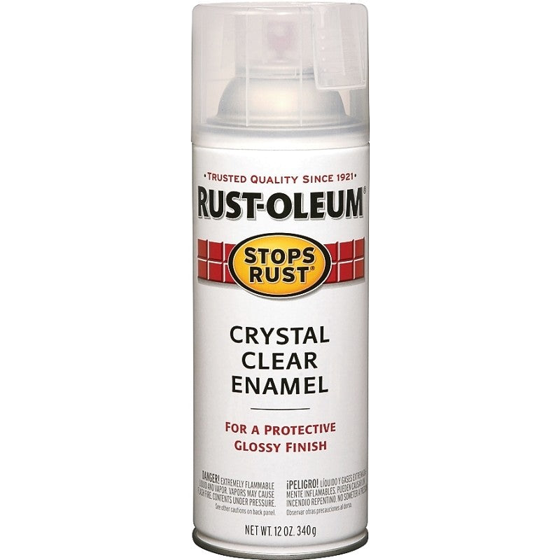 Rust-Oleum 7701830 Rust Preventative Spray Paint, Gloss, Crystal Clear, 12 oz, Can