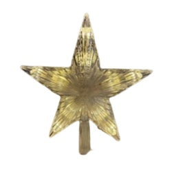 STAR TREE TOPPER WRMWHT 8.66IN (Pack of 12)