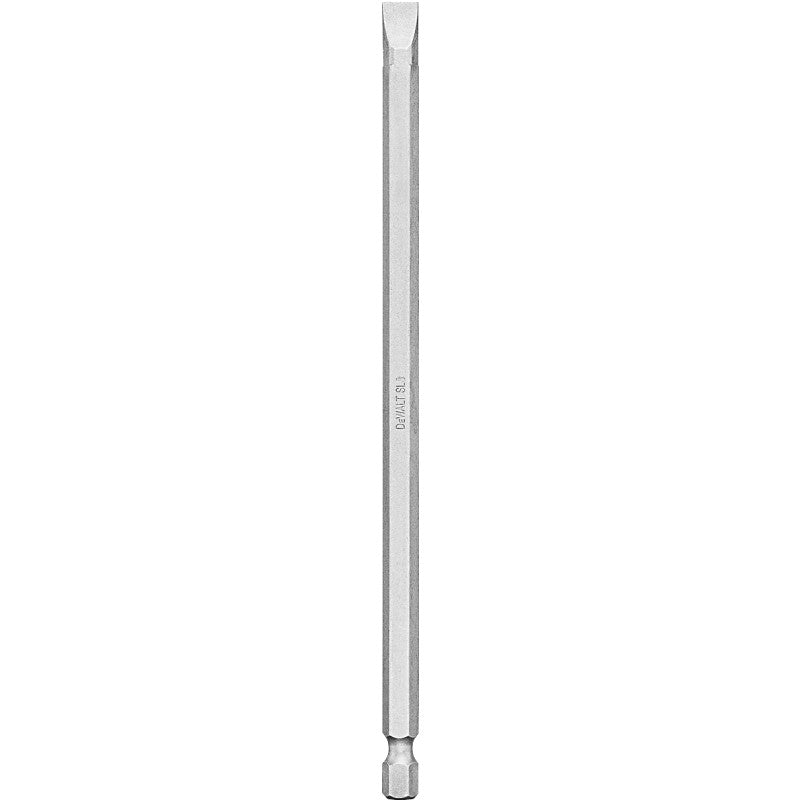 DEWALT DW2065 Power Bit, #8 Drive, Slotted Drive, 1/4 in Shank, Hex Shank, 6 in L, Steel