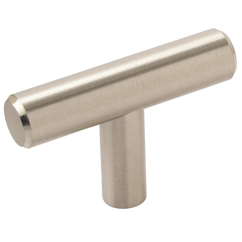 Amerock Bar Pulls Series BP19009CSG9 Cabinet Knob, 1-3/8 in Projection, Carbon Steel, Sterling Nickel