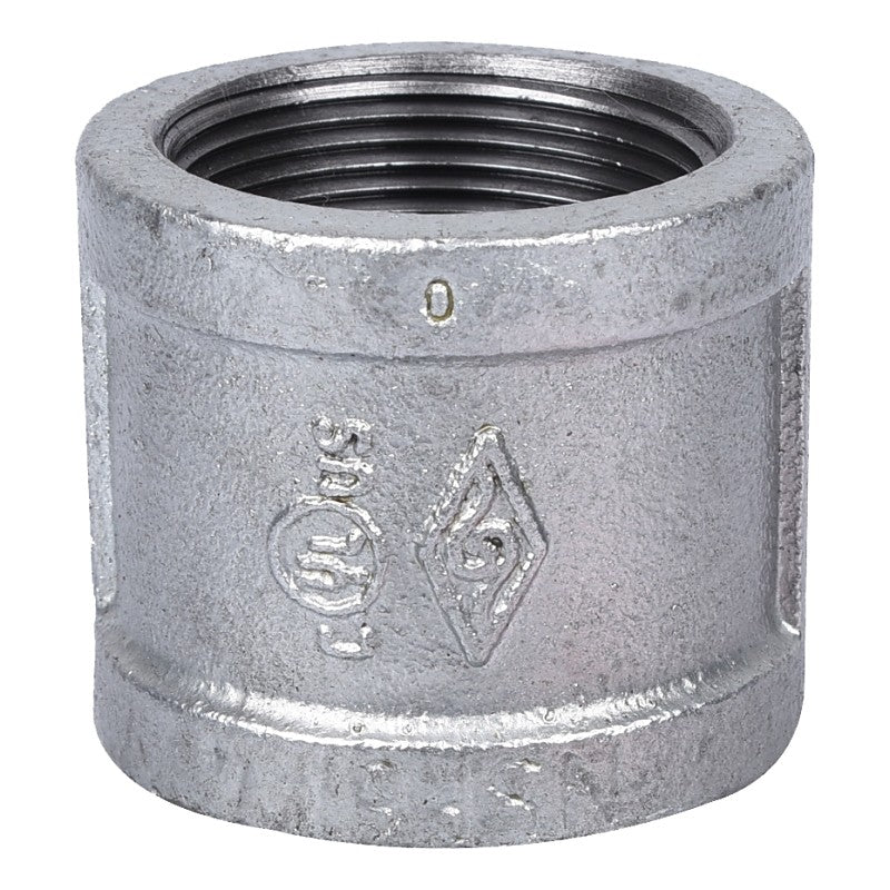 ProSource 21-1 1/2G Pipe Coupling, 1-1/2 in, Threaded, Malleable Steel, SCH 40 Schedule, 300 psi Pressure
