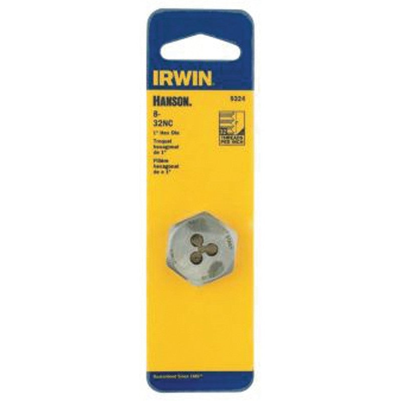 Irwin 9328 Machine Screw Die, #10-24 Thread, NC Thread, Right Hand Thread, HCS
