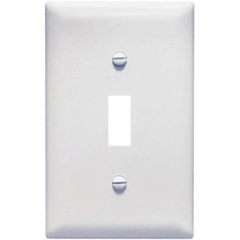 Legrand TradeMaster TPJ1WCC70 Wallplate, 3-5/16 in L, 5.062 in W, 1 -Gang, Nylon, White