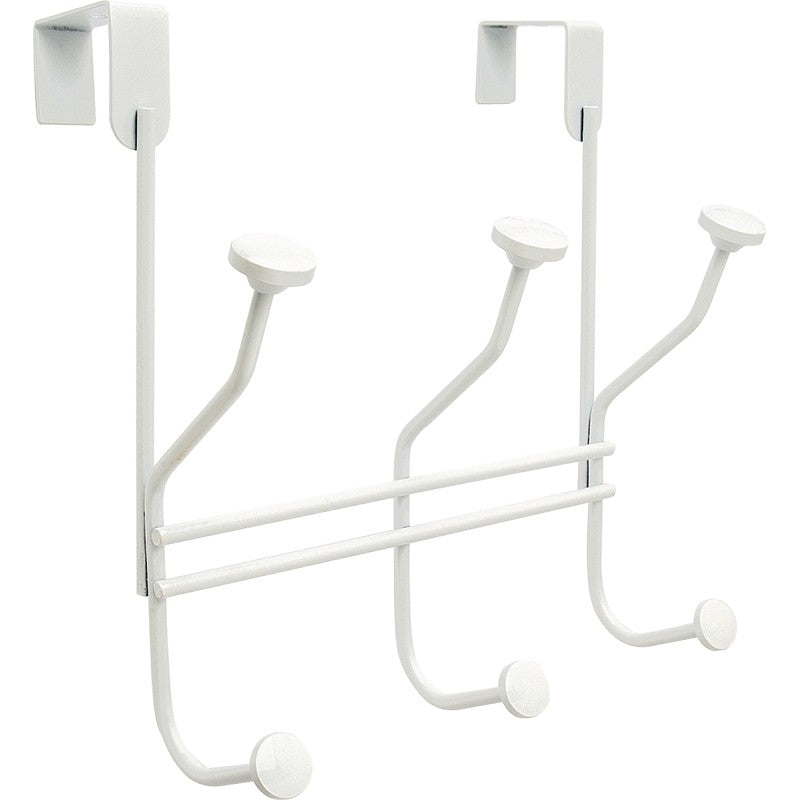 Amerock H55548GW Series Hook, 9-3/4 in L x 9-5/16 in W x 5-1/3 in H Dimensions, White, 3-Hook, Steel (Pack of 2)
