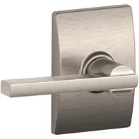 Schlage Latitude Series F10VLAT619CEN Passage Lever, Mechanical Lock, Satin Nickel, Metal, Residential, 2 Grade