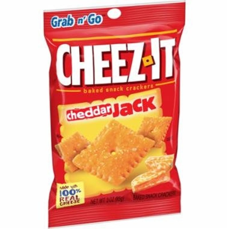 Cheez-It 615328 Snack Cracker, Cheddar Jack, 3 oz (Pack of 6)