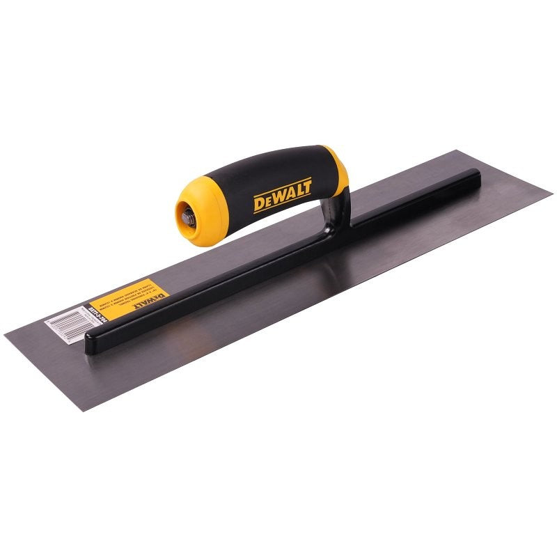 DEWALT DXTT-3-704 Finishing Trowel, 16 in L Blade, 4 in W Blade, Carbon Steel Blade, Square End, Soft Grip Handle