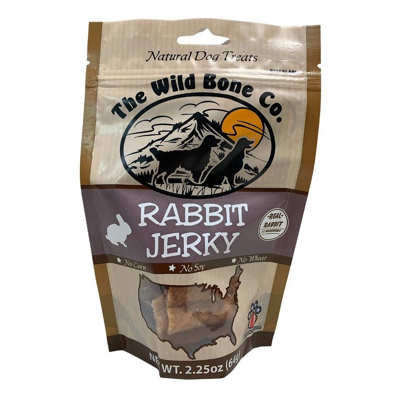 The Wild Bone Co 1940 Dog Treat, All, Jerky, Rabbit, 2.25 oz