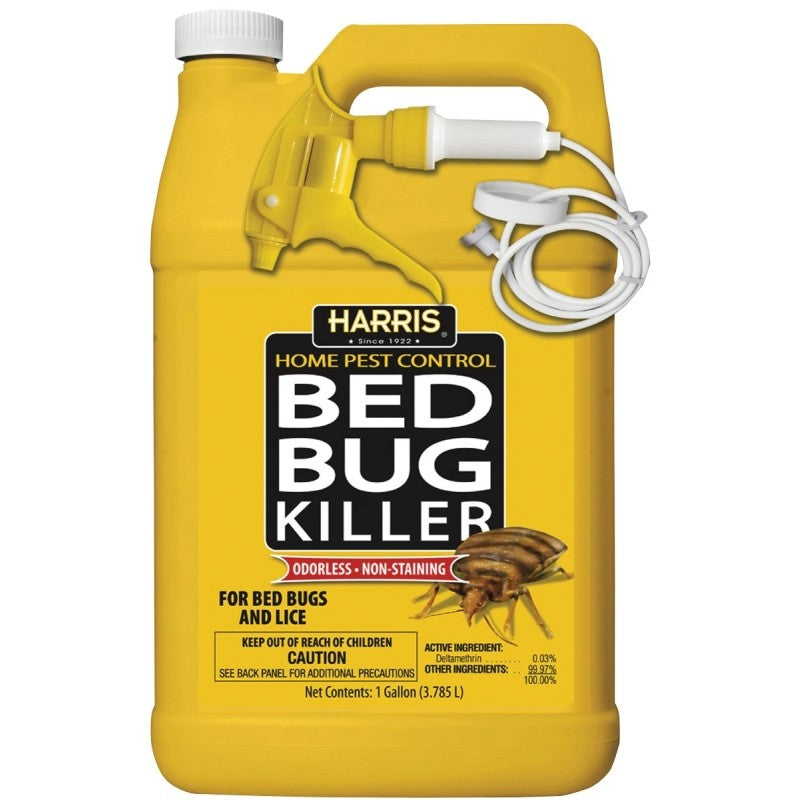 Harris HBB-128 Bed Bug Killer, Liquid, Spray Application, 128 oz, Compositions: Deltamethrin