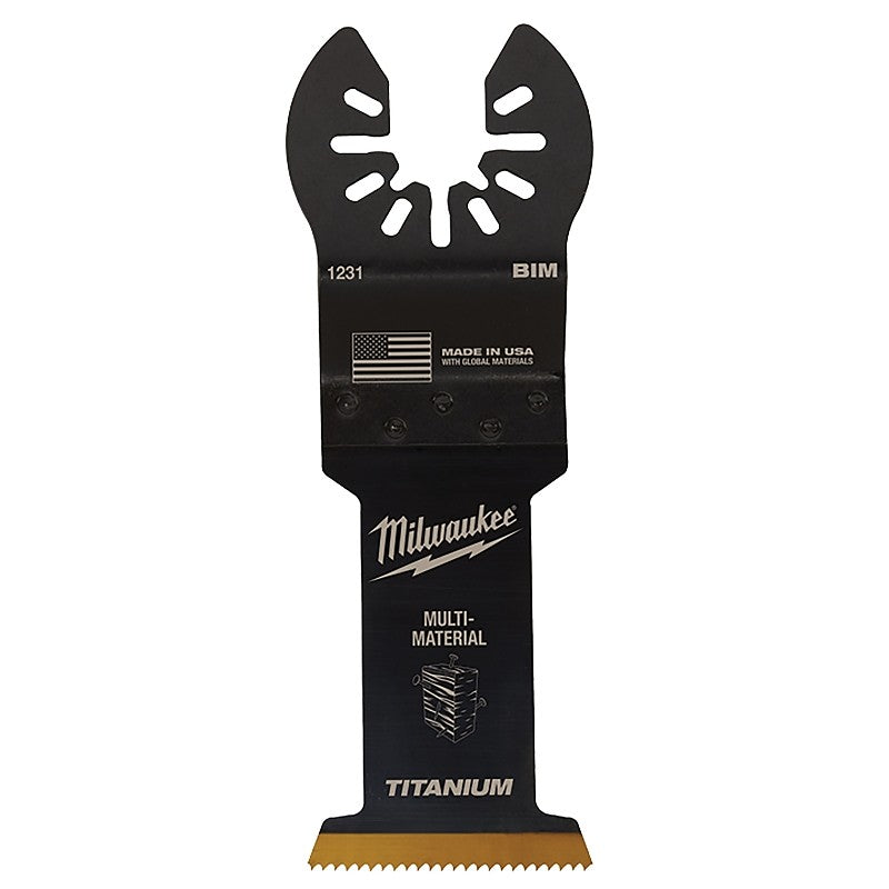 Milwaukee 49-25-1239 Blade, 1-3/8 in, 1-5/8 in D Cutting, HCS/Titanium, 10/PK (POS)