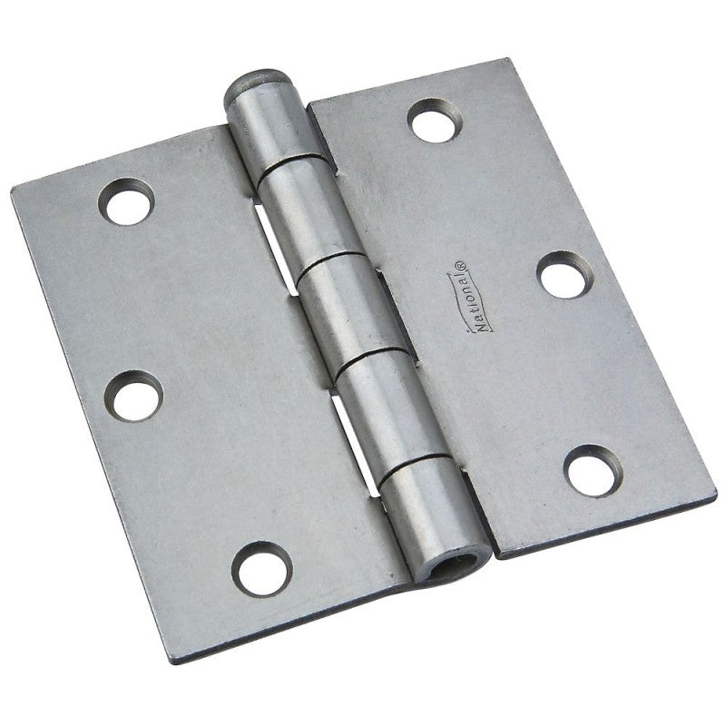 National Hardware N139-873 Broad Hinge, 3-1/2 in W Frame Leaf, 0.088 in Thick Frame Leaf, Cold Rolled Steel, Steel (Pack of 10)