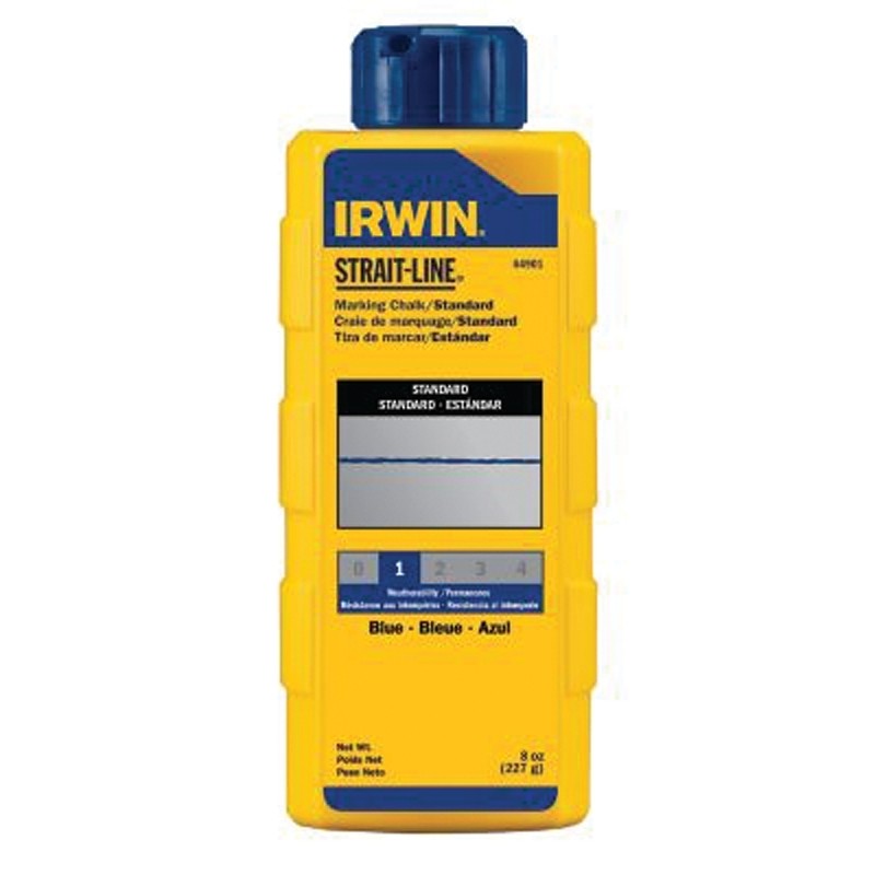 Irwin 64901 Marking Chalk Refill, 8 oz, Blue, Temporary