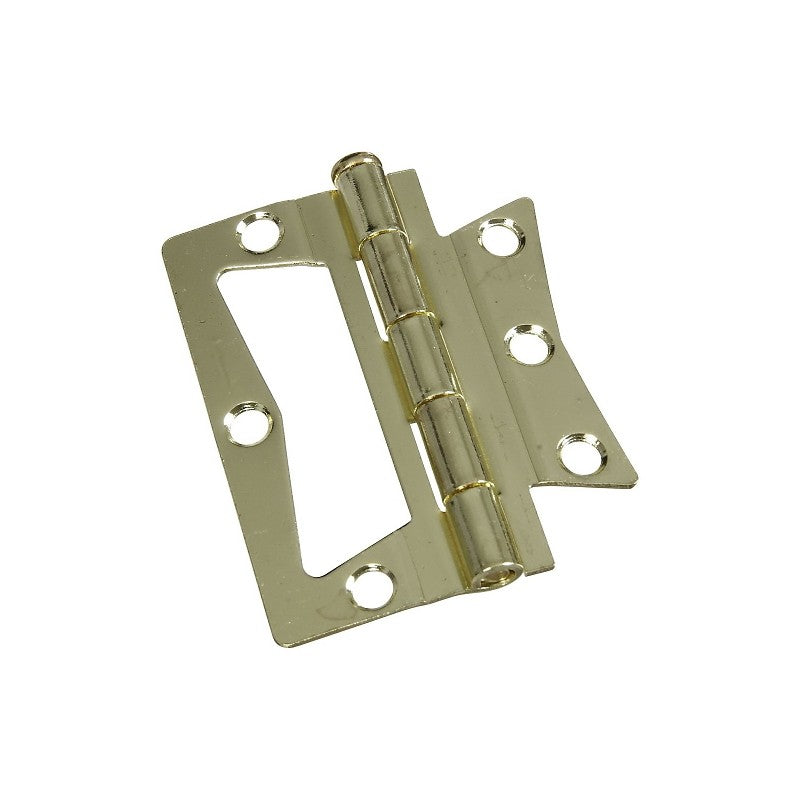 National Hardware N244-780 Door Hinge, Non-Rising, Steel, Brass, Surface