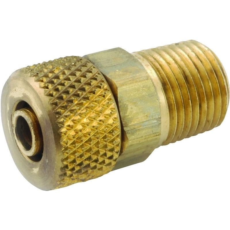 Anderson Metals 50868-0402 Pipe Adapter, 1/4 x 1/8 in, Compression x MPT, Brass