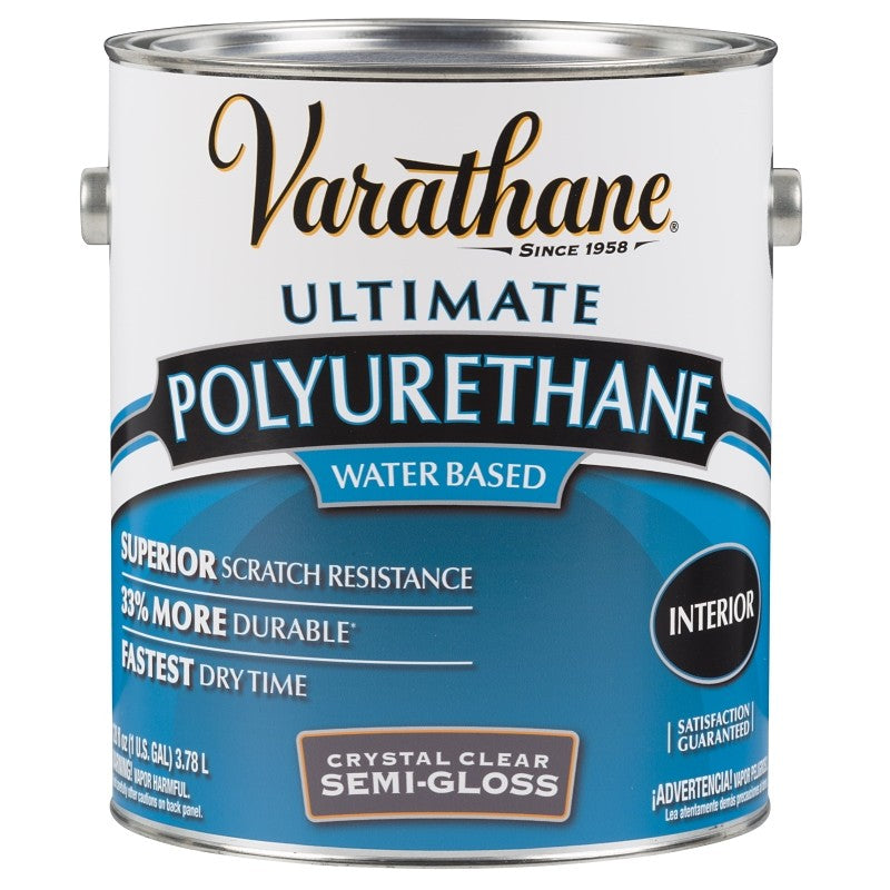 Rust-Oleum 200131 Polyurethane, Semi-Gloss, Liquid, Crystal Clear, 1 gal, Can (Pack of 2)