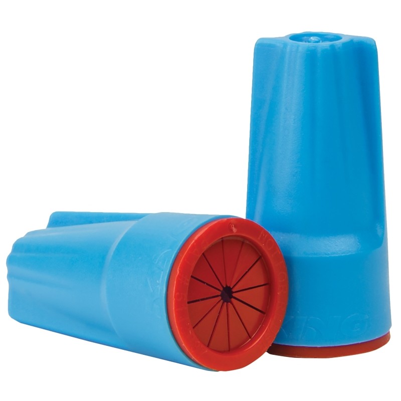 King Innovation Dryconn Series 62225 Wire Connector, Aqua/Red, 22 to 8 AWG Wire, Copper Contact, 20/PK