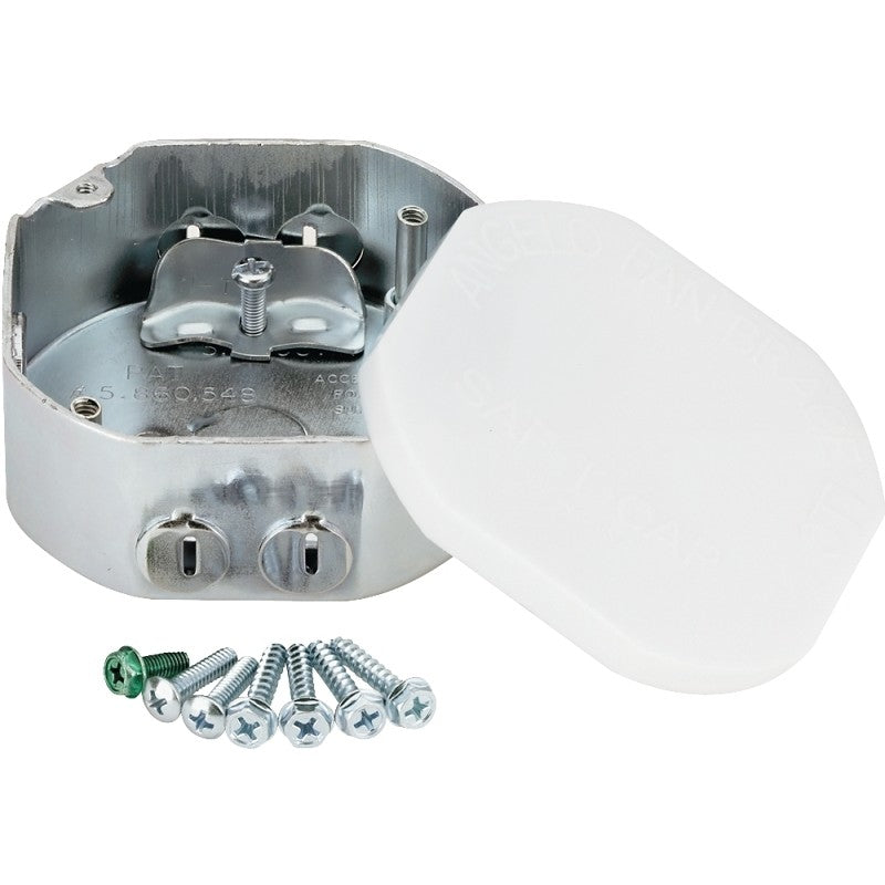 Westinghouse Saf-T-Box 0105000 Ceiling Fan Box, 3.62 in W, 1-1/2 in D, 3.62 in H, 3 -Knockout
