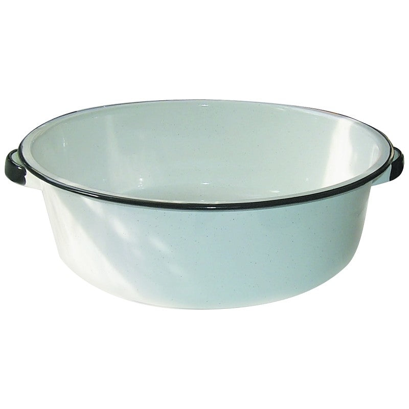 Granite Ware F6416-4 Dish Pan with Handle, 15 qt Volume, Steel, White (Pack of 4)