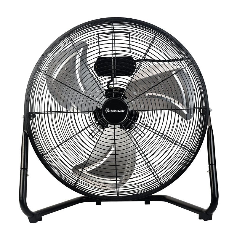 VisionAir 1VAFHV20 High-Velocity Floor Fan with Aluminum Oil Bearing Motor, 120 V, 20 in Dia Blade, 3-Speed
