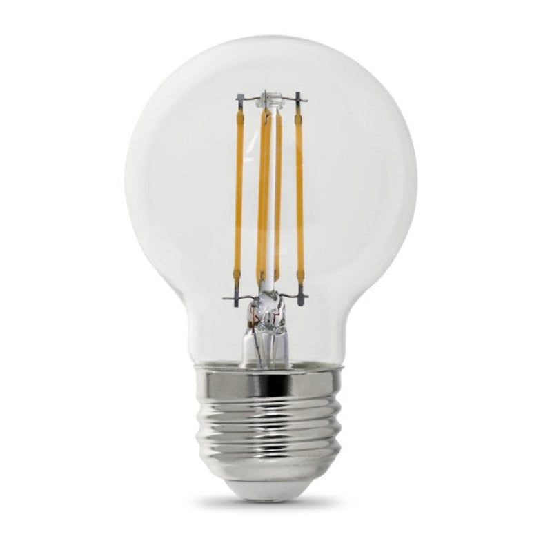 Feit Electric BPGM40/927CA/FIL LED Bulb, Globe, 350 Lumens, 3.8 W, G16.5 Lamp, 40 W Equivalent, E26 Lamp Base, Dimmable