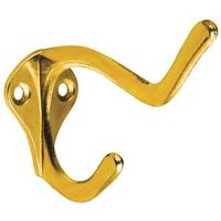 Coat And Hat Hook Bright Brass
