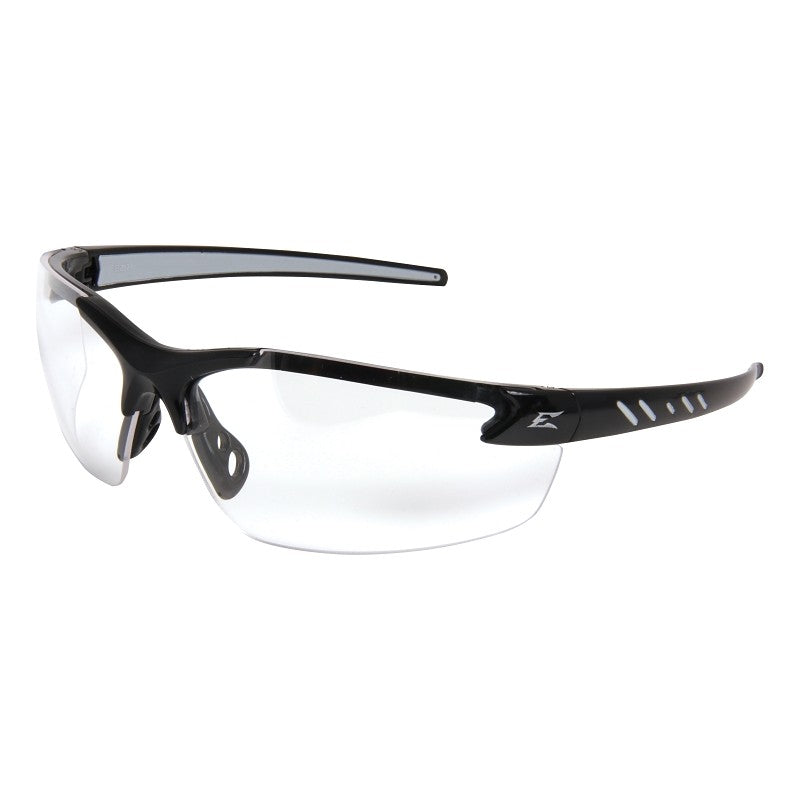 Edge DZ111-2.0-G2 Magnifier Safety Glasses, Clear Lens, Black Frame, Polycarbonate Lens, Half Wraparound Frame