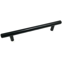 Laurey 87320 Cabinet Pull, 7 in L Handle, 0.47 in H Handle, 1-1/4 in Projection, Steel, Matte Black