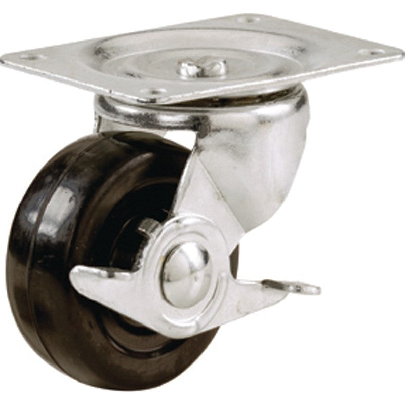Shepherd Hardware 9511 Swivel Caster, 4.8 in L x 3.1 in W x 3.6 in H Dimensions, 3 in Dia Wheel, 1-1/4 in W Wheel