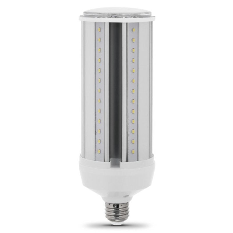 Feit Electric C4000/5K/LEDG2 Daylight LED Yard Light, Corn Cob, 300 W Equivalent, E26 Lamp Base, Dimmable, Clear (Pack of 4)