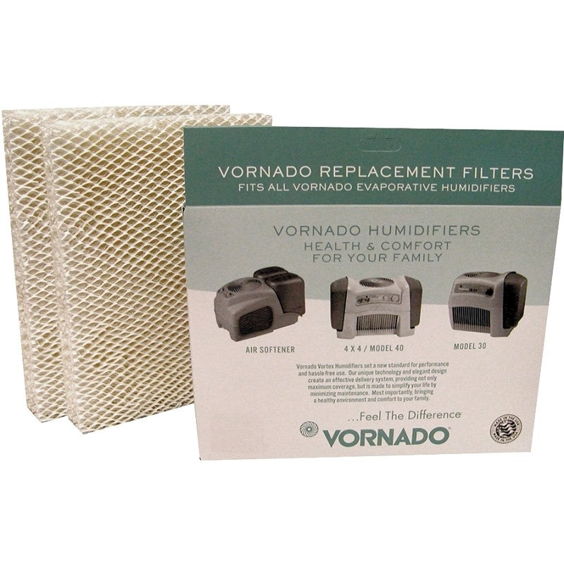 Vornado MD1-0002 Wick Filter, 9-1/2 in L, 7-1/4 in W, White, For: Evap3, Evap1, Model 30 and Model 50 Humidifier