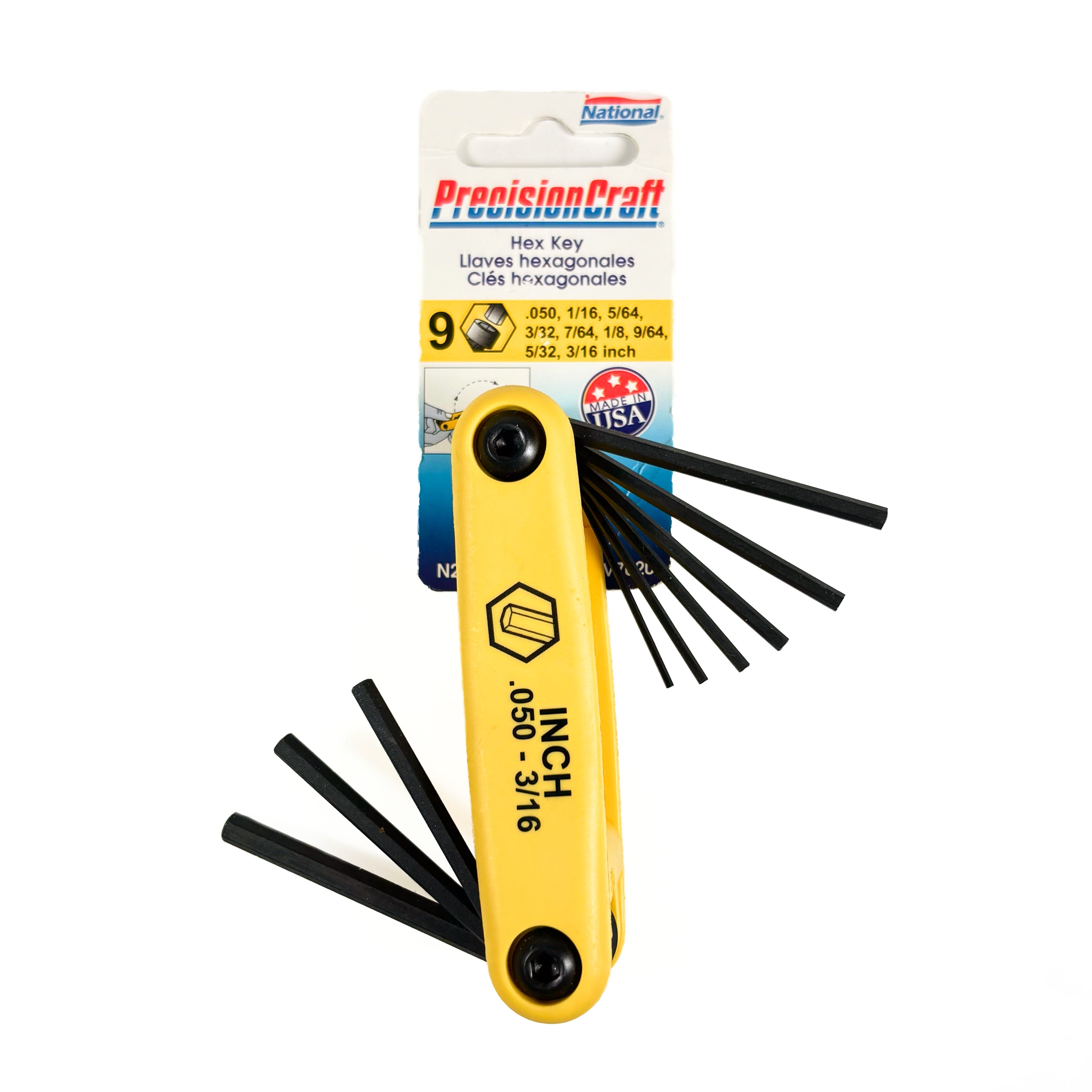 Fold Up Steel Hex Key Set 9 Piece (POS)