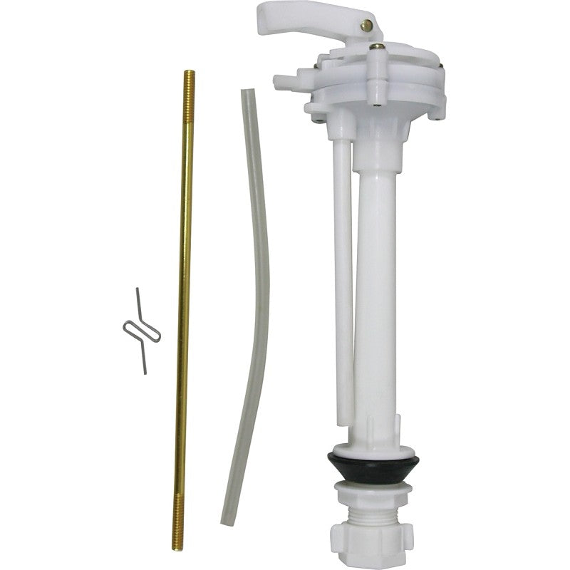 ProSource 24419-3L Toilet Ballcock, Plastic, White, Anti-Siphon: Yes, For: 8-1/2 Toilet Tanks in